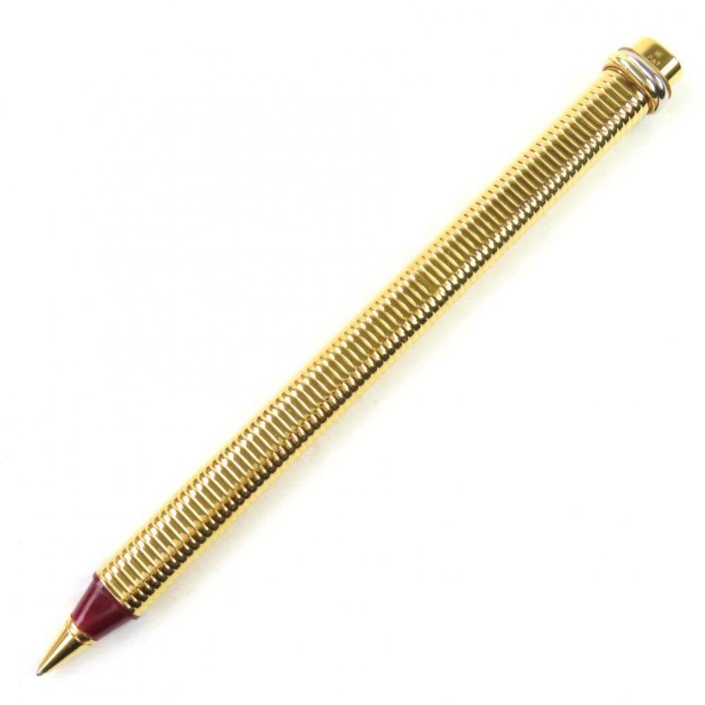 Cartier Vintage Trinity De Border Pattern Oval Cap Type Ballpoint Pen